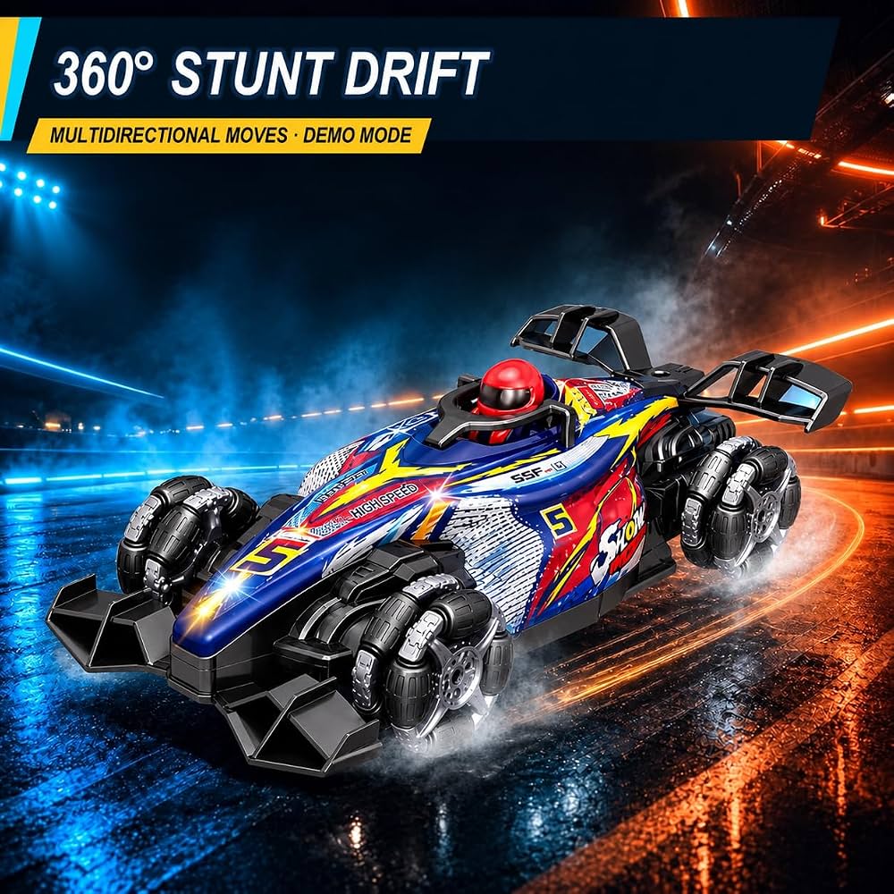 GripMaster X – Gesture Control Drift Racing RC Car with Water Mist & RGB Lights