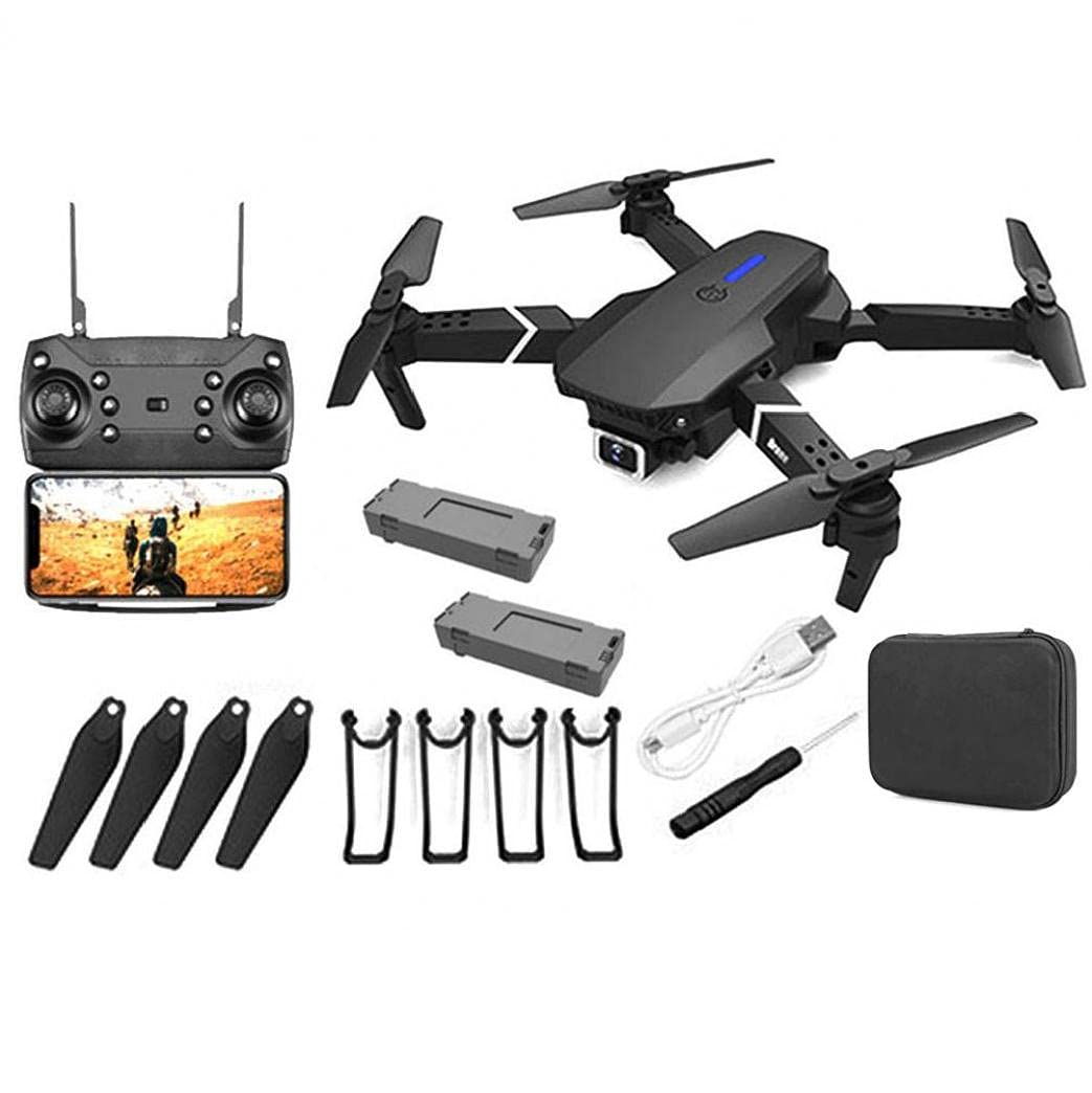 E88 Smart Foldable Drone with Camera & Dual Battery