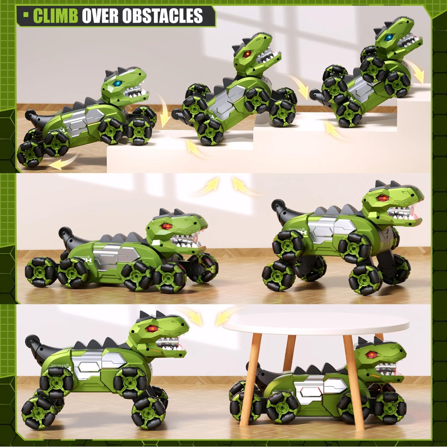 Tyrannosaurus REX RC Dinosaur Car – 2.4GHz Remote Control Stunt Monster With Light & Sound