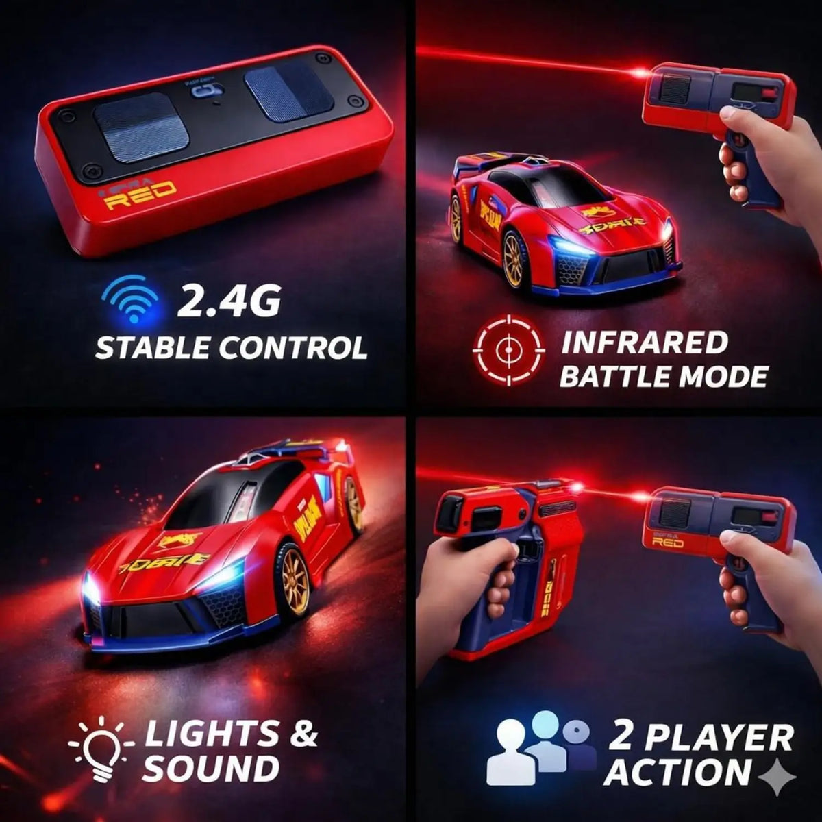 Battle Strike  Racing Car with Infrared Gun