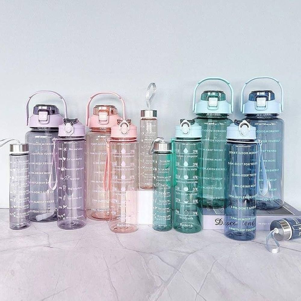 3 IN 1 TRANSPARENT WATER BOTTLE