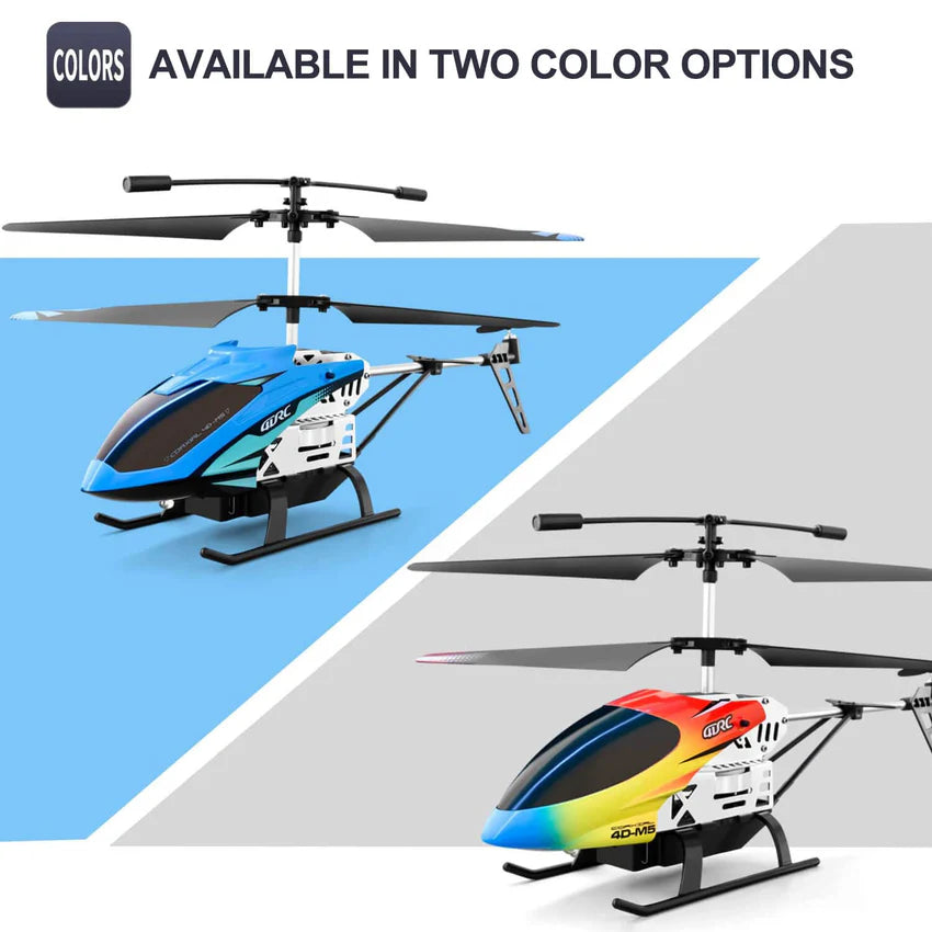 4DRC HD-M5 RC Helicopter for Kids & Adults | USB Rechargeable Dual Rotor Flying Helicopter with LED Lights