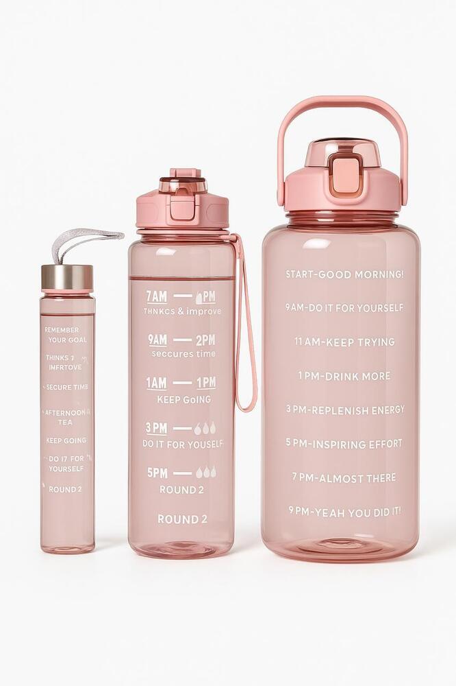 3 IN 1 TRANSPARENT WATER BOTTLE