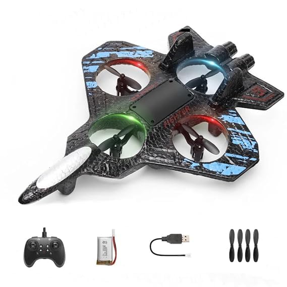 Foam RC Fighter Jet (360° Flip + LED)