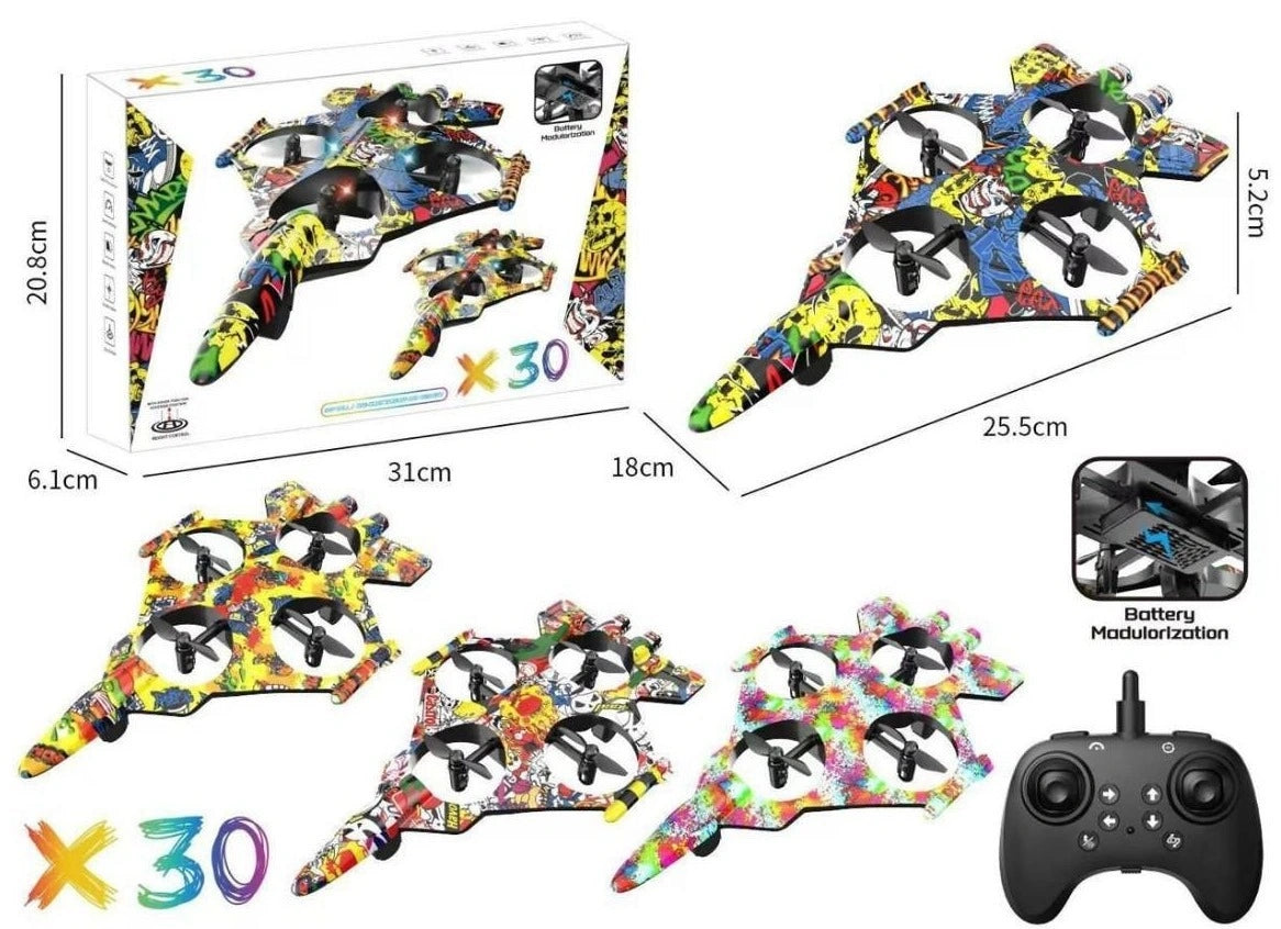 X30 Graffiti Jet Drone (360° Flip + LED)