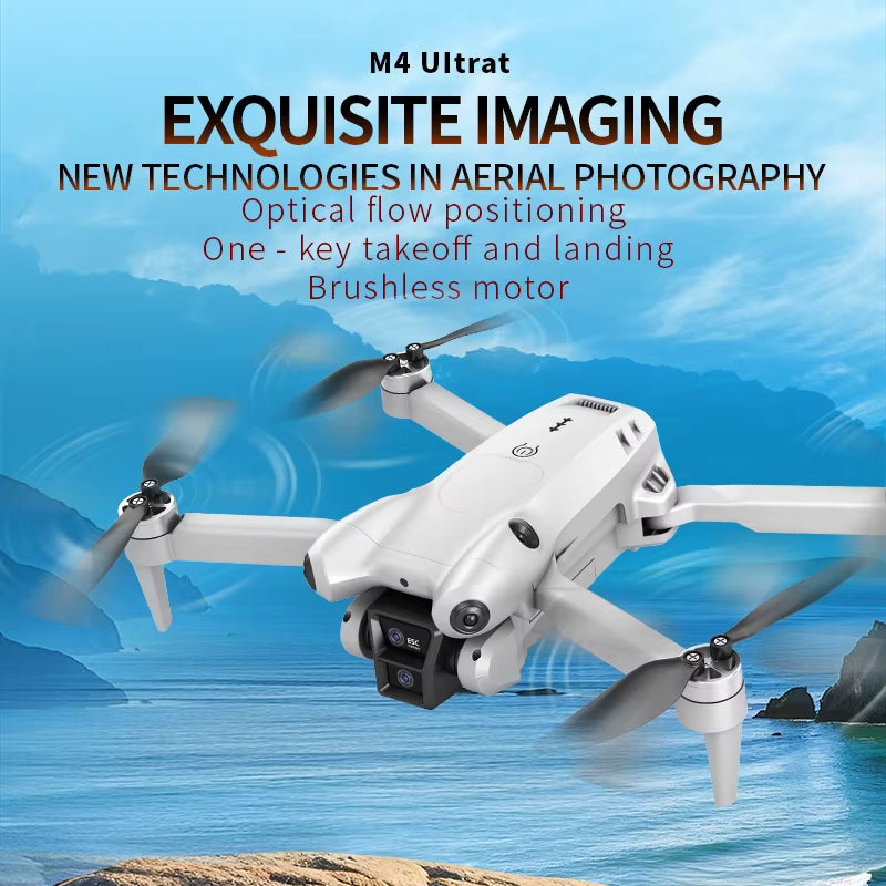 M4 Ultra HD Dual Camera Drone with OAS Display, GPS, Foldable, FPV Mode Drone