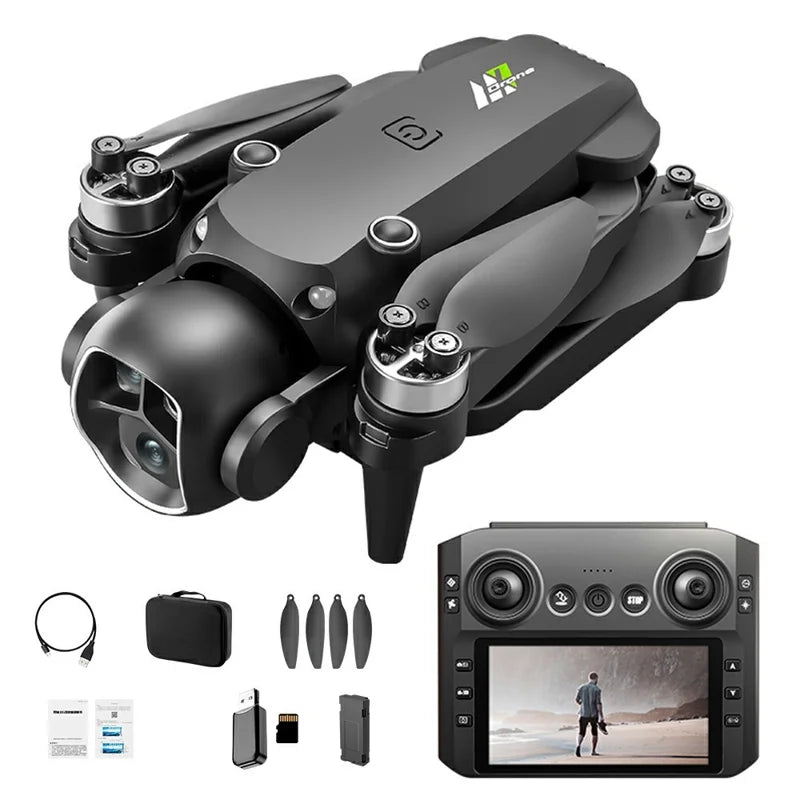 M7 Optical Flow Dual Camera Foldable Brushless FPV Drone with 4.3 Inch Screen Drone