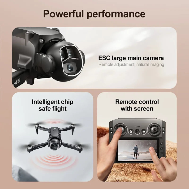 M7 Optical Flow Dual Camera Foldable Brushless FPV Drone with 4.3 Inch Screen Drone