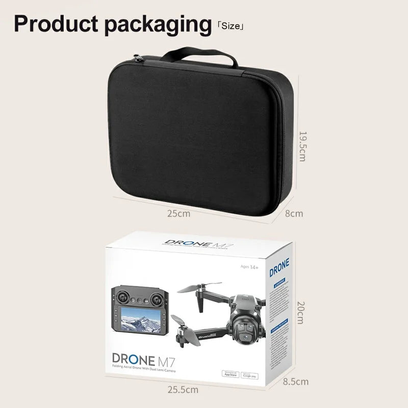 M7 Optical Flow Dual Camera Foldable Brushless FPV Drone with 4.3 Inch Screen Drone
