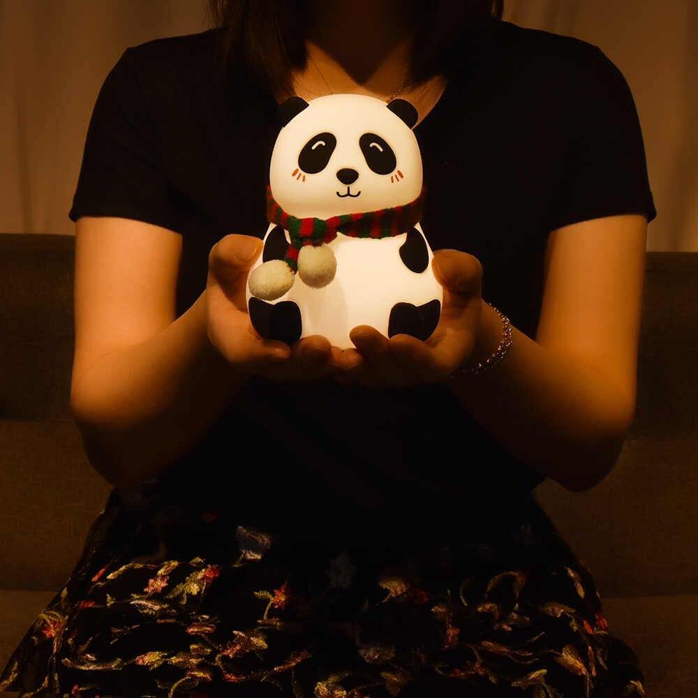 🐼 Panda Silicone Night Light – Cute Soft Glow LED Lamp for Bedroom, Kids Room & Home Decor