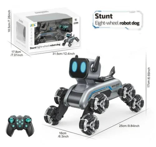 STUNT EIGHT-WHEEL ROBOT DOG RC