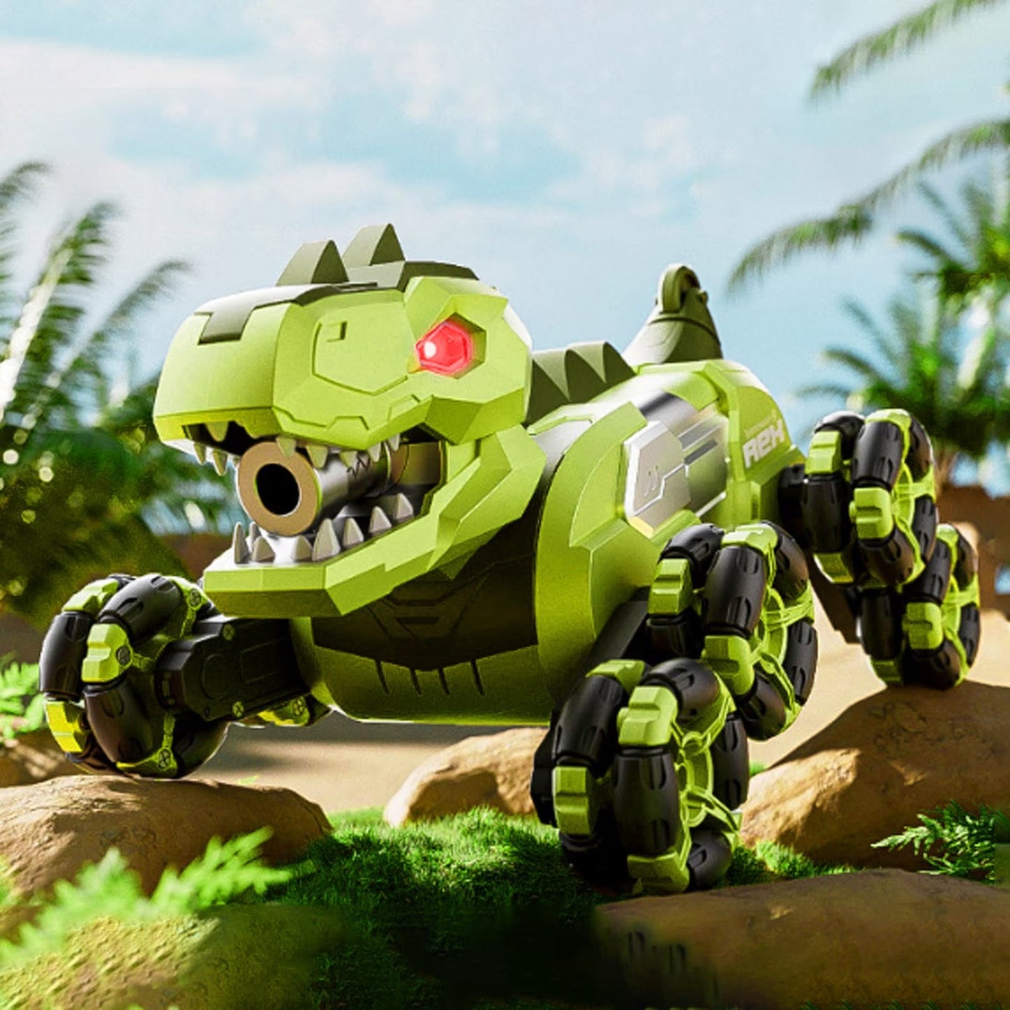 Tyrannosaurus REX RC Dinosaur Car – 2.4GHz Remote Control Stunt Monster With Light & Sound