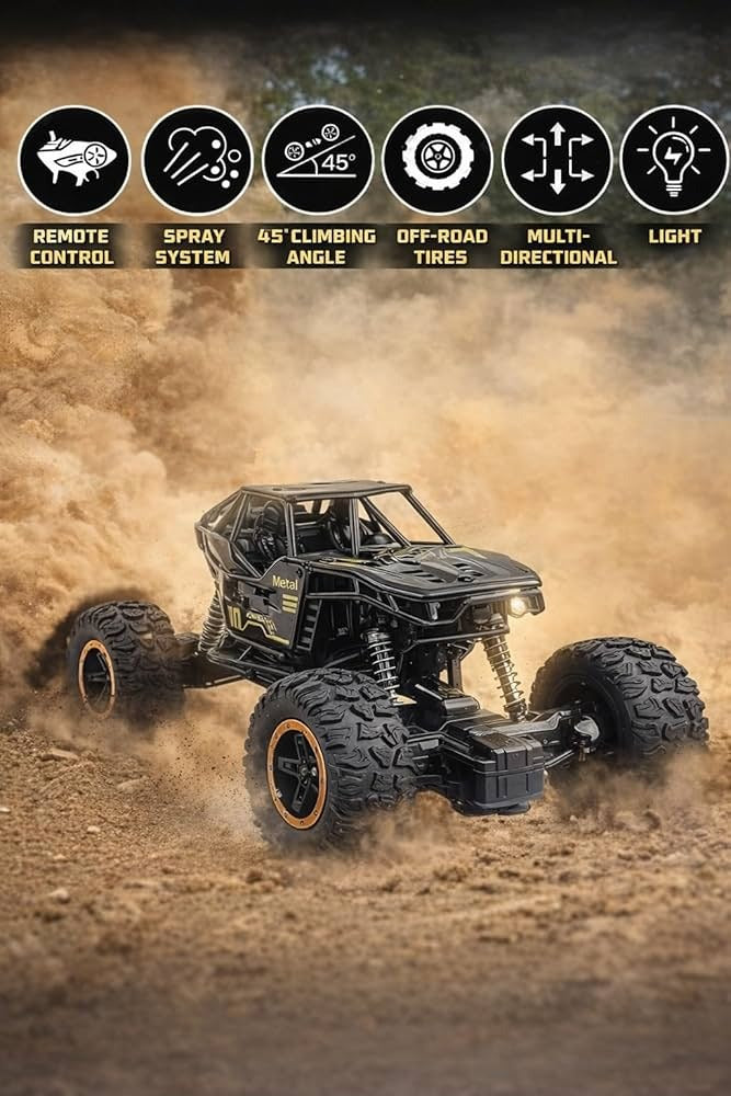 Adventure Pioneer Rock Climber RC Car – Ultimate 4×4 Off-Road Beast With Smoke & Bluetooth Speaker