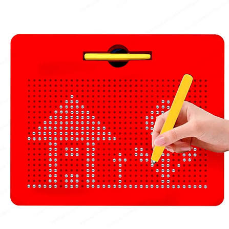 Magnetic Writing Pad for Kids – 380 Steel Balls | Reusable Creative Learning Board | Drawing, Shapes, Letters & Pattern Activity | Age 3+