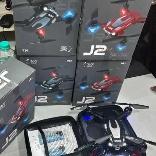 J2 Mini Foldable WiFi Camera Drone with 2 Batteries & Carry Case